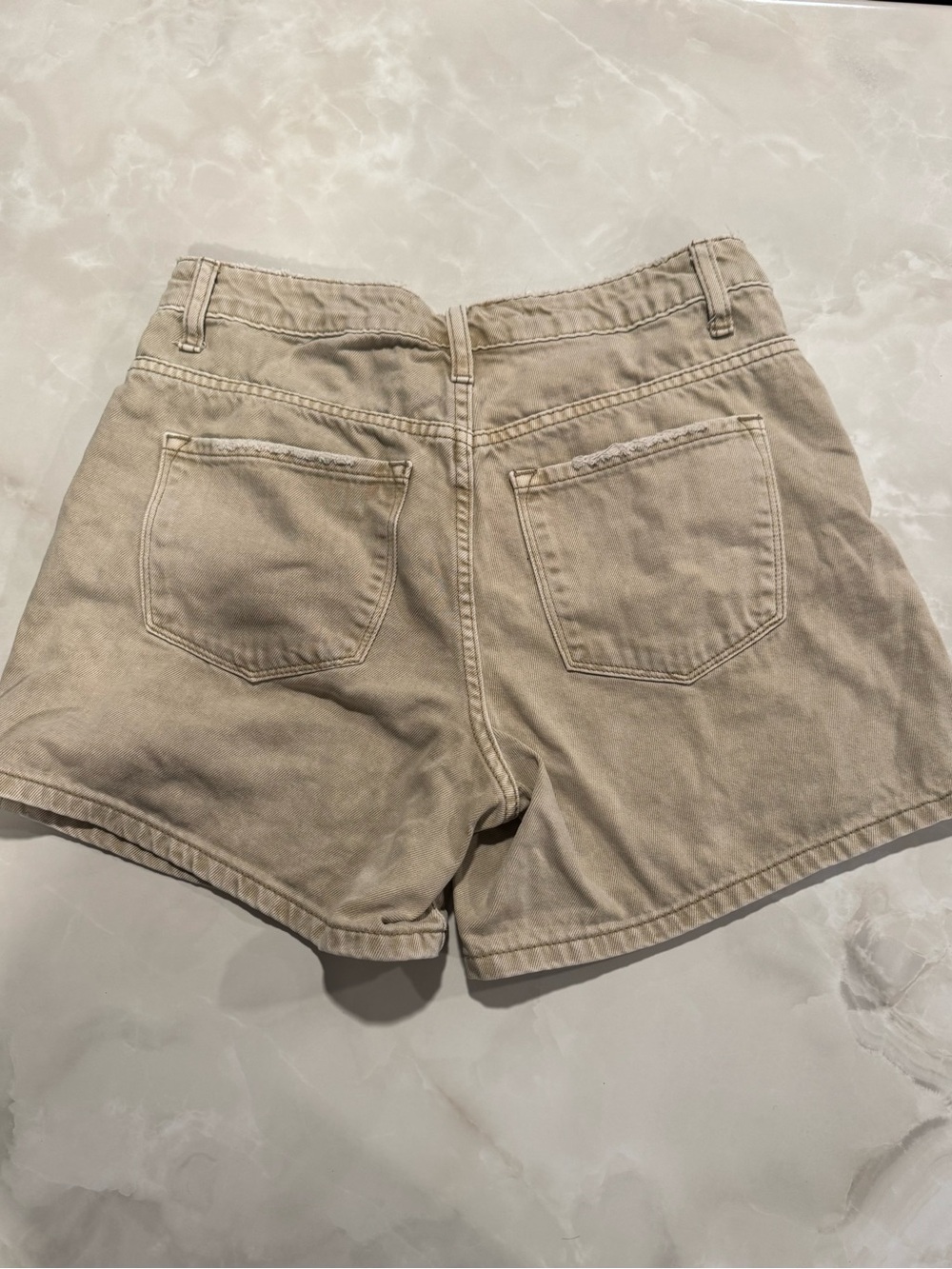 Bridge by Gly Beige High-Waist Denim  mom Shorts - Picture 2 of 9
